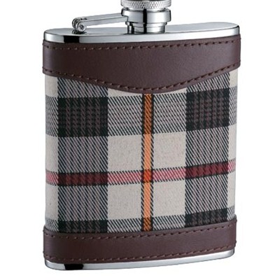 HF134 6oz Stainless Steel Barware Square Shape Hip Flask Wine Flask with Wrapped