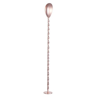 BN001 Stainless Steel Barware Drink Stirrer with Curved Handle and Copper Finish