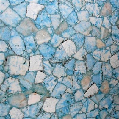 Natural Ice Blue Calcite Backlit Gemstone Slab