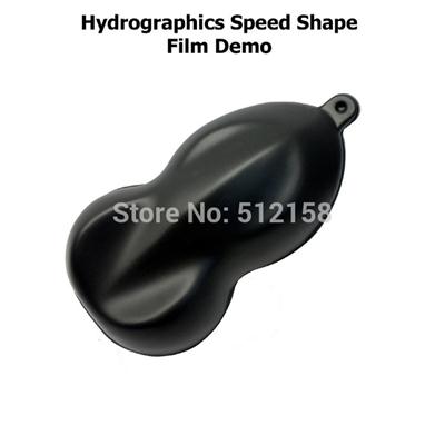 Black Speed Water Transfer Printing Clear Plastic Speed Shapes Hydro Graphic Test Pieces Speed Shape Black