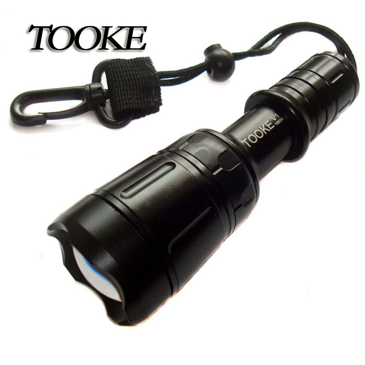 Tooke V1 Creexml T6 LED 1000 Lumen Strong Light Diving Flashlight Video Torch