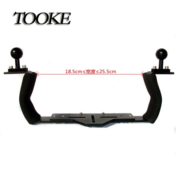 Tooke Underwater Housing Diving  Arm System - Base Tray with double Handle - Ball Adapter