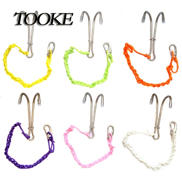 TOOKE Scuba Diving Double Dual Stainless Steel Reef Drift Hook with Line and Hook for Current Dive