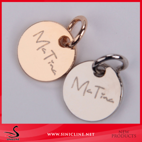 Sinicline fashion custom quality logo debossed jewelry metal hang tags