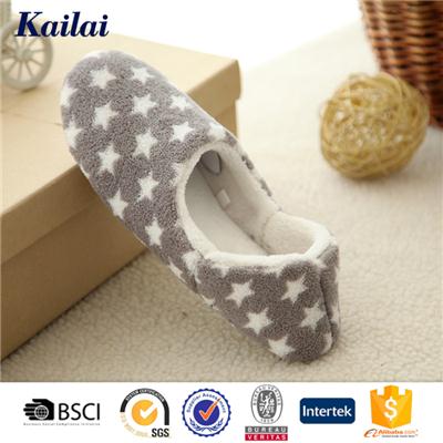 Grey Coral Fleece Dance Shoes