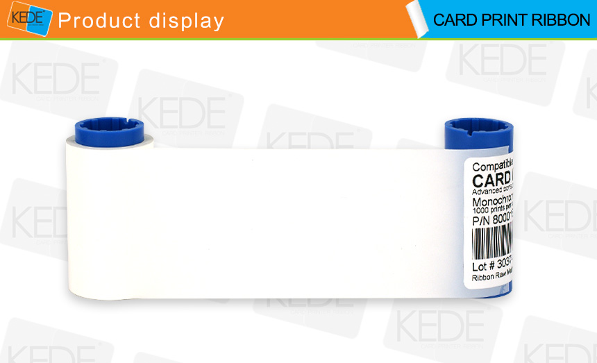 Compatible Monochrome Printer Ribbon for Zebra 800015-109 White