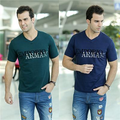 2015 Spring And Summer George The Man Short Sleeve T-shirt, Men''s Short Sleeve T-shirt, Cotton V-neck Cultivate One''s Morality Base