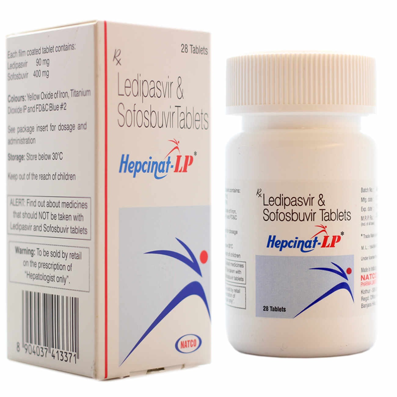 Hepcinat LP索非布韦400毫克ledipasvir 90毫克