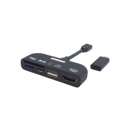 5-в-1 Micro USB MHL к кабелю HDMI ж / OTG камеры Комплект для подключения / 11-контактный разъем Micro USB адаптер - черный