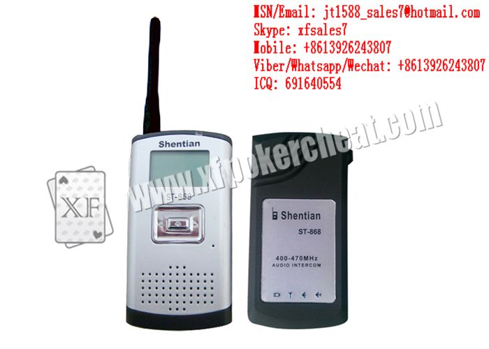 XF ST-868 walkie talkie / marked cards china / poker cheat / texas hold em cheat / Omaha cheat / cheat in poker / cheat poker / cheat poker cards