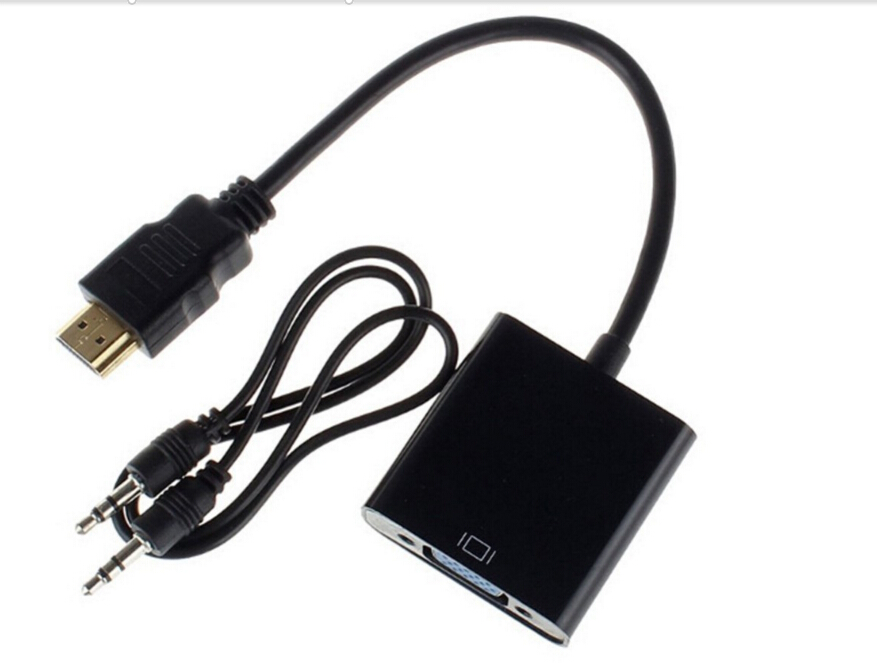 HDM I Male to VGA Female Adapter Converter with Audio for Projector Pc Laptop Notebook Hd DVD
