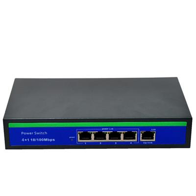 10/100Mbps 4+1 Ports POE Network Switch With Built-in Power (POE0410BU)