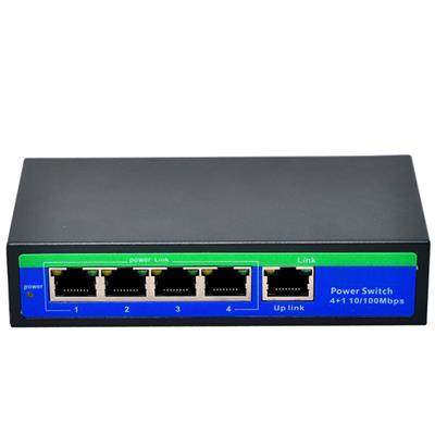 10/100Mbps 4+1 Ports POE Network Switch With External Power (POE0410U2)