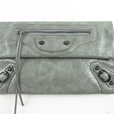 Buckle Leather Clutch