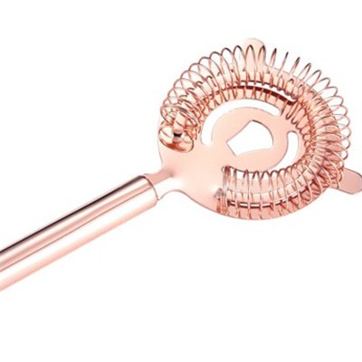ST002-02 Stainless Steel Barware Wine Strainer Ice Cocktail Strainer Bar Tools with Copper Finish