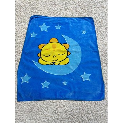 Flannel Little Bedding Micro Fleece Blanket Towel Blue