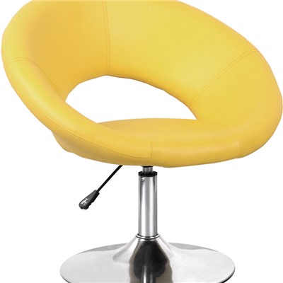 Yellow Leather Bar Chair