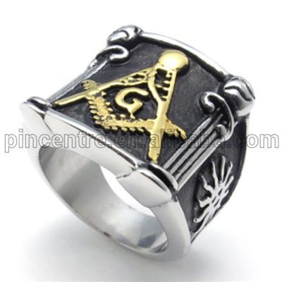 Sliver Freemason Ring