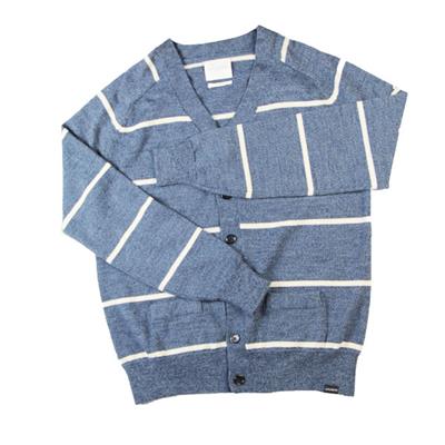 2015 winter wool striped cardigan navy heather classic outerwear knitwear