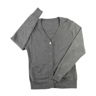 2016 spring dark grey heather jersey cardigan v-neck casual sweater