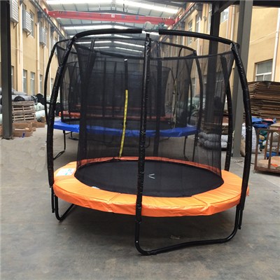 8FT New Round Spring Trampoline With Curved Poles