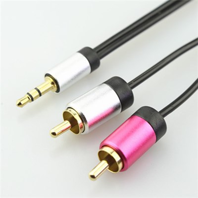3.5mm MiniJack Male To 2*RCA Male Cable