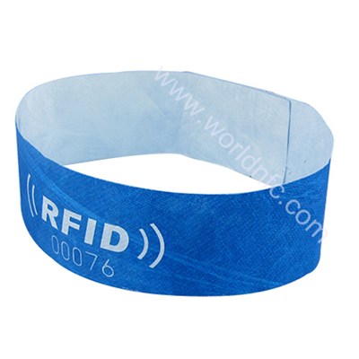 HF 13.56MHz Mifare S50 1K Memory Tyvek RFID Wristband