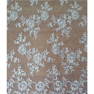 W9018 Embroidery Lace Fabric/bridal tulle Mesh lace fabric (W9018)
