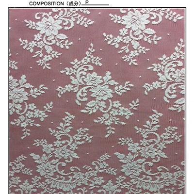W5324 White Embroidered Wedding Dress Lace Fabric (W5324)