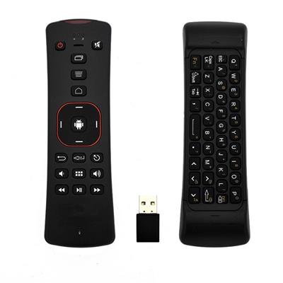 2.4g Wireless Qwerty Keyboard Air Mouse Remote Control For Pc