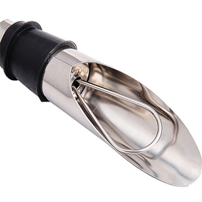 Stainless Steel Wine Pourer Aerator Classic Bottle Pourer Plug With Stopper Rubber (BG-DJ0006)
