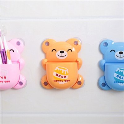 Lovely Creative Bear Strong Chuck Toothbrush Rack, Toothpaste Boxes Toothbrush Holder,Welcome To Sample Custom