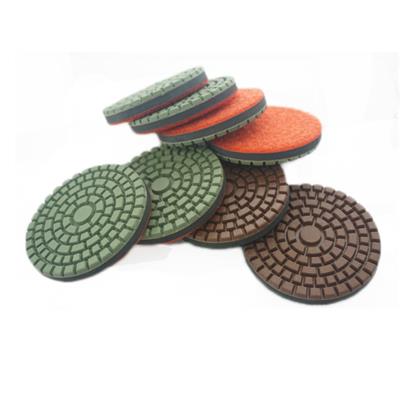 Diamond Resin Bond Floor Polishing Pads With Rubber Pad In The Center DMY-20