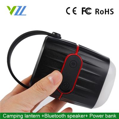 multi-functional rechargeable 3 in 1 camping lantern+Bluetooth speaker+mobile phone power bank 8800mah