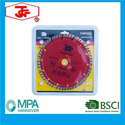 180mm Oblique Tooth Protection Turbo Wave Diamond Saw Blade