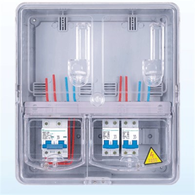 Single Phase Two Circuits Plug-in Meter Box