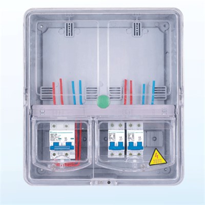 Single Phase Two Circuits Electric Meter Box