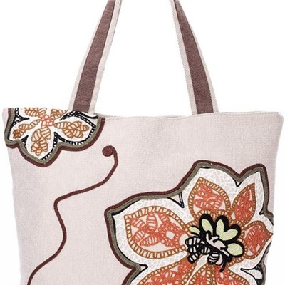 Colorful Embroider Fabric Tote