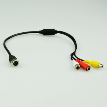 BR-AY48M 4pin Male Shift To RCA For Video And Audio And DC