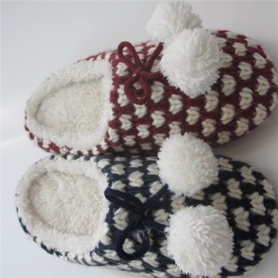 Hand Knitted Warm And Quiet Anti-slip Indoor Slipper