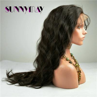 Sunnymay 7A Unprocessed Free Style Body Wave Lace Front Wigs Brazilian Virgin Hair Lace Front Wigs Natural Black Color Baby Hair