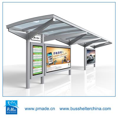 outdoor led display bus stop shelter