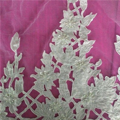 W9030 French White Guipure Lace Fabric (W9030)