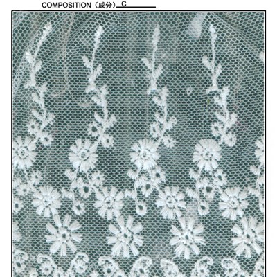 Cotton Embroidered Water Soluble Lace Fabric (S8039)