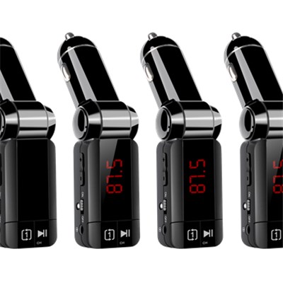 Wireless Bluetooth Car Charger FM Transmitter With LED Display Dual USB Line-in (FM23)