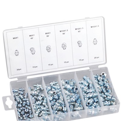 110PC GREASE NIPPLE ASSORTMENT 6 SIZES
