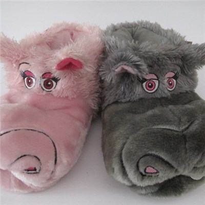 Women's Lovely Cartoon Hippo Soft Plush Shoes