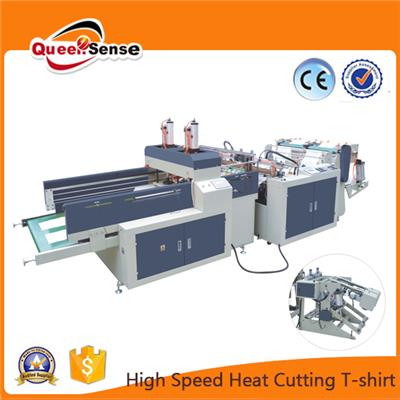 High Speed Heat Cutting T-shirt Bag Making Machine