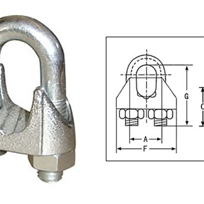 Galv Malleable Wire Rope Clip Type B