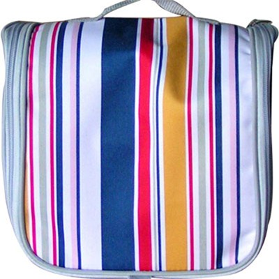 Micro-fibre With Colorful Vertical Stripes Cosmetic Bag CS110314